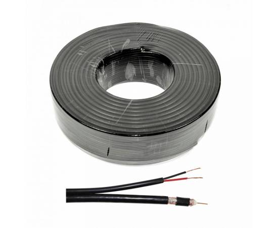 Cablu rg 59 coaxial cu alimentare 2x0.75, cupru 100%, rola 100 m 201801013033, 2 image