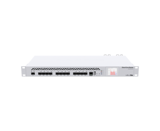 Cloud core industrial grade router, 12 x sfp, 1 x sfp+, routeros l6, 1u - mikrotik ccr1016-12s-1s+