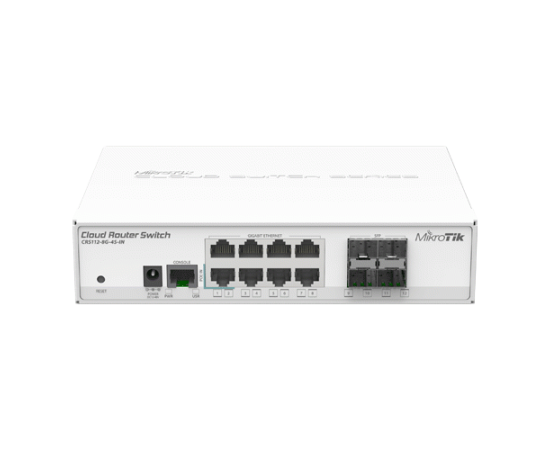 Cloud router switch, 8 x gigabit, 4 x sfp 1.25 gbps - mikrotik crs112-8g-4s-in