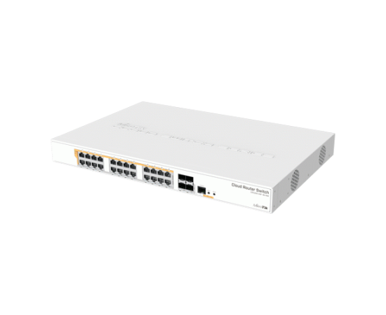 Cloud router switch 24 x gigabit poe+ out 450w, 4 x sfp+ 10gbps - mikrotik crs328-24p-4s+rm