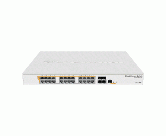 Cloud router switch 24 x gigabit poe+ out 450w, 4 x sfp+ 10gbps - mikrotik crs328-24p-4s+rm, 4 image