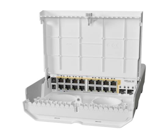 Cloud router switch outdoor 16 x gigabit poe-out, 2 x sfp+ - mikrotik crs318-16p-2s+out, 4 image