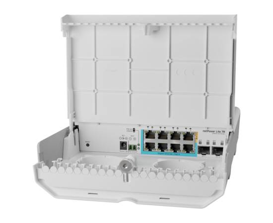 Cloud smart switch outdoor, 8 x gigabit (7 poe in), 2 x sfp+ 10gbps - mikrotik css610-1gi-7r-2s+out, 3 image