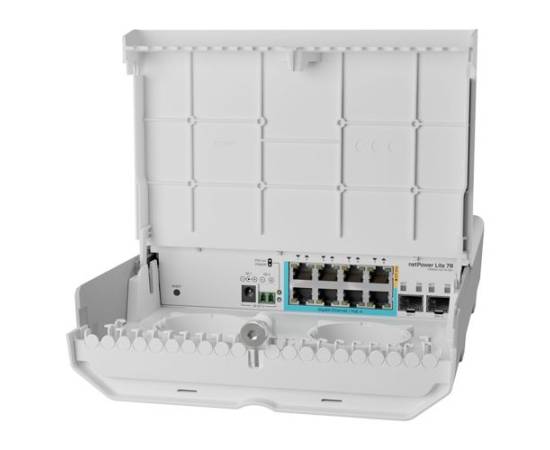 Cloud smart switch outdoor, 8 x gigabit (7 poe in), 2 x sfp+ 10gbps - mikrotik css610-1gi-7r-2s+out, 6 image