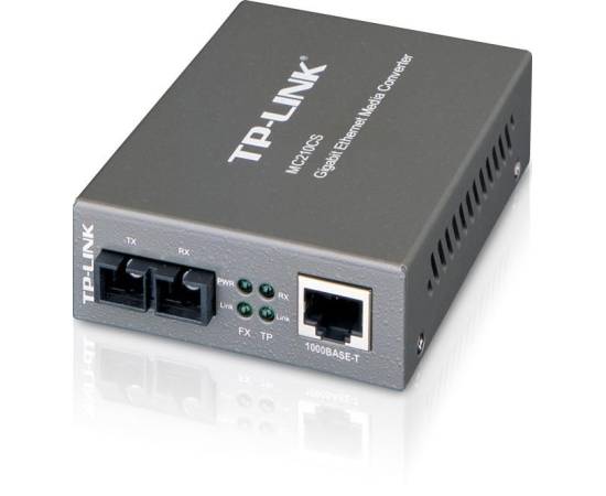 Media convertor 1 port sc/upc, single-mod, 15 km, montabil in rack  tp-link mc210cs