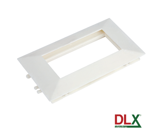 Rama alba cvadrupla pentru aparataj 45x45 mm (8 module) - dlx