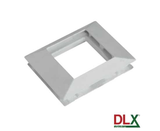 Rama alba simpla pentru aparataj 45x45 mm (2 module) - dlx