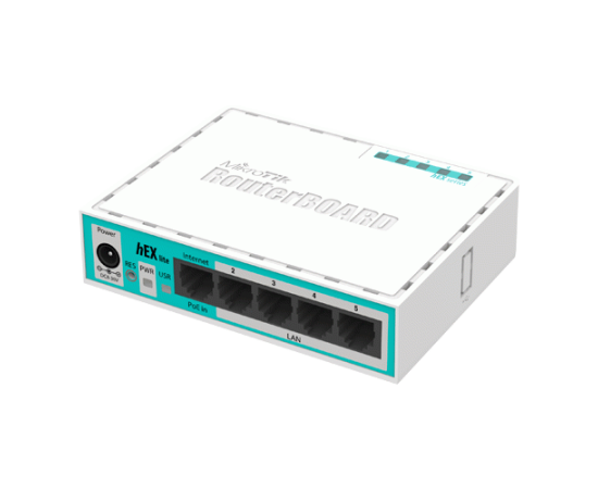Router hex lite, 5 x fast ethernet, routeros l4 - mikrotik rb750r2, 2 image