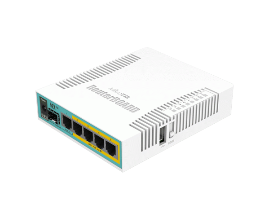 Router hex poe, 5 x gigabit 4 poe, 1 x sfp, routeros l4 - mikrotik rb960pgs