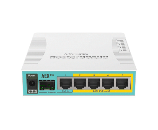 Router hex poe, 5 x gigabit 4 poe, 1 x sfp, routeros l4 - mikrotik rb960pgs, 2 image