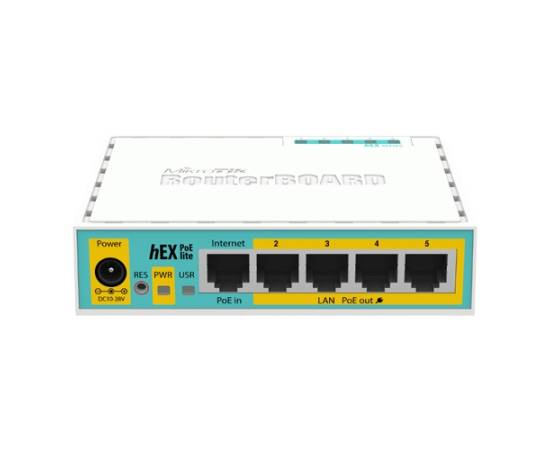 Router hex poe lite, 5 x fast ethernet 4 x poe, routeros l4 - mikrotik rb750upr2, 4 image