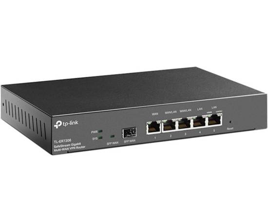 Router tp-link gigabit multi-wan 4 porturi lan 1 port wan 1 port sfp vpn safestream - tl-er7206