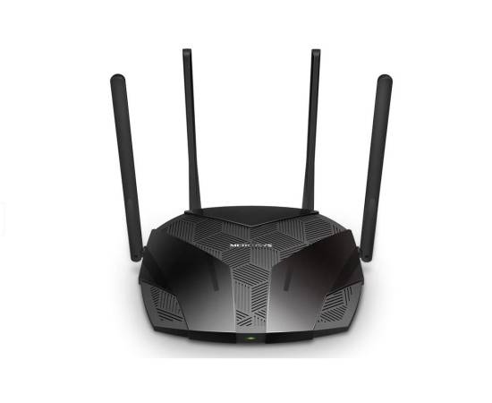 Router wireless gigabit mercusys mr80x ax3000, wi-fi 6, dual-band 574 + 2402 mbps, negru, 3 image