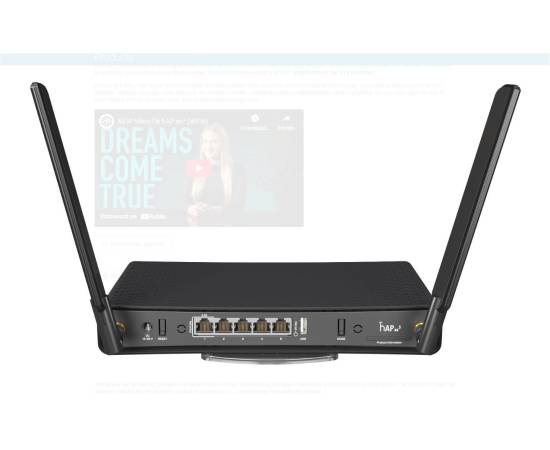 Router wireless mikrotik dual band ax1800 2.4ghz poe - c53uig+5hpaxd2hpax