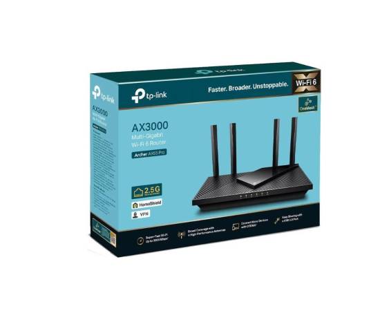 Router wireless tp-link archer ax55 pro, ax3000, dual-band, wi-fi 6, onemesh supported, homeshield, 2.5 gbps port, 5 image