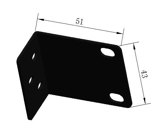 Set bracket hikvision 1u/380/385/bracket, 2 image