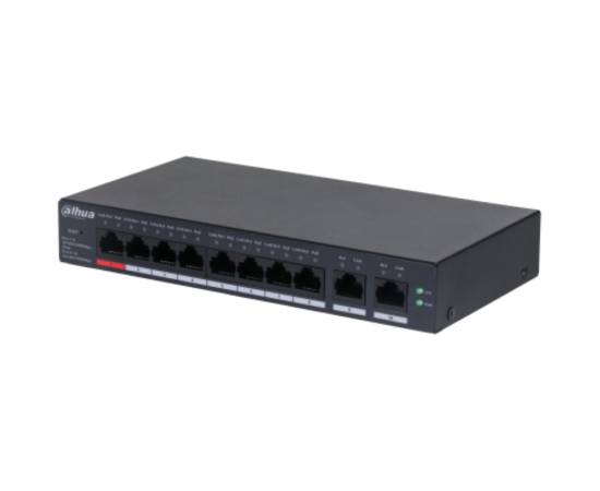 Switch 10 porturi gigabit 8 porturi poe cu management dahua - cs4010-8gt-110, 2 image