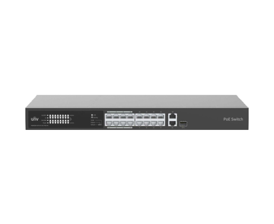 Switch 16 porturi poe, 1 port gigaethernet, 1 port combo - unv nsw2020-16t1gt1gc-poe-in