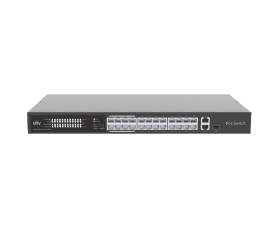 Switch 24 porturi poe, 1 port gigaethernet, 1 port combo - unv nsw2020-24t1gt1gc-poe-in