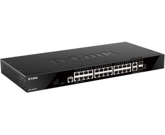 Switch 28 porturi gigabit 24  poe 10/100/1000 base-t d-link - dgs-1520-28