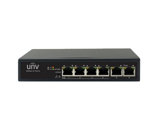 Switch 4 porturi poe+, 2 porturi uplink rj45 - unv nsw2010-6t-poe-in