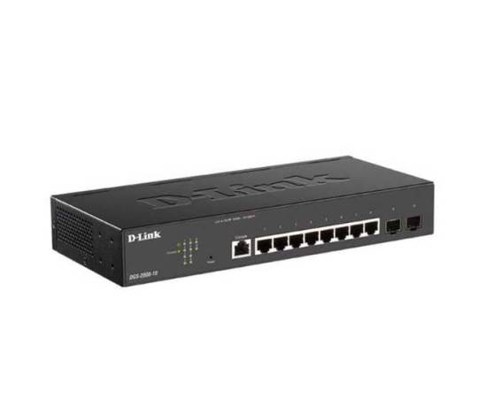 Switch 8 porturi gigabit poe d-link - dgs-2000-10p