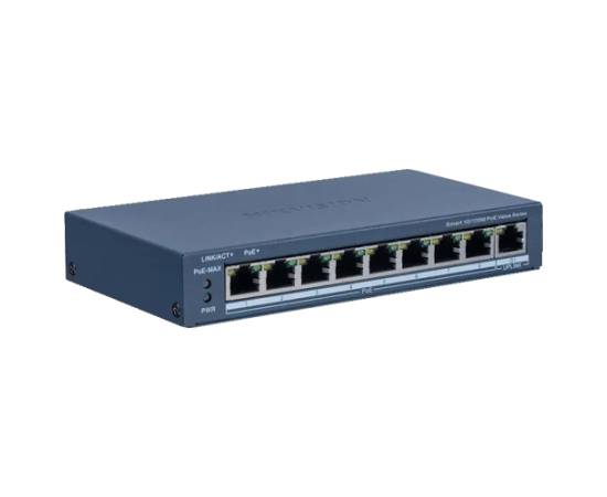 Switch 8 porturi poe, 1 port uplink rj45, management - hikvision ds-3e1309p-ei-m