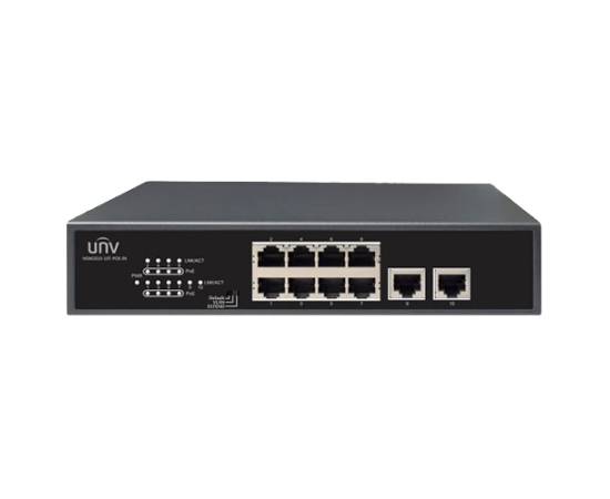 Switch 8 porturi poe, 2 porturi uplink rj45 - unv nsw2010-10t-poe-in