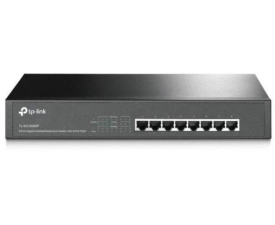 Switch tp-link 8 porturi poe+ 16 gbps 4000 mac - tl-sg1008mp