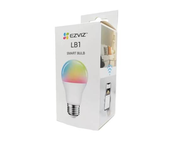 Bec led rgb inteligent ezviz wi-fi e27 806 lmn 2700~6500k ajustabila cs-hal-lb1-lcaw