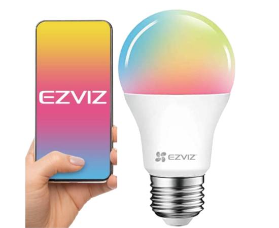 Bec led rgb inteligent ezviz wi-fi e27 806 lmn 2700~6500k ajustabila cs-hal-lb1-lcaw, 2 image