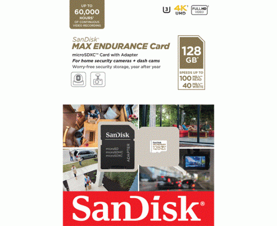 Card microsd 128gb'seria max endurance - sandisk sdsqqvr-128g-gn6ia, 2 image