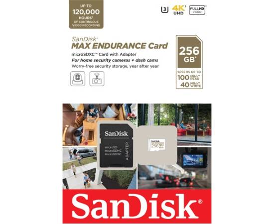 Card microsd 256gb'seria max endurance - sandisk sdsqqvr-256g-gn6ia, 2 image