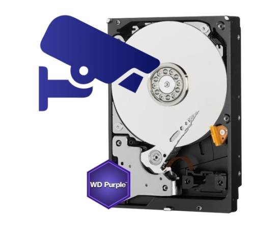 Hdd western digital surveillance purple intern 3tb wd30purx, 2 image