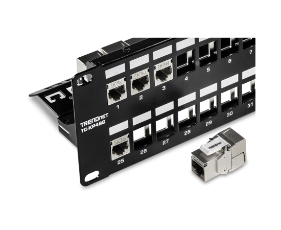 Patch panel ecranat 48 porturi blank keystone 2u - trendnet tc-kp48s, 3 image