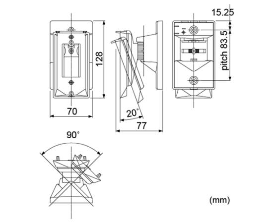 Suport de perete detector pir (alb) - optex ca-1w-w, 3 image