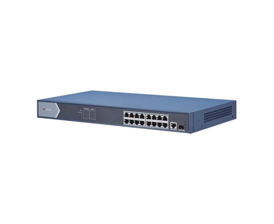 Switch 16 porturi poe 1000mbps'1xrj45 + 1xsfp gigabit uplink - hikvision ds-3e0518p-e