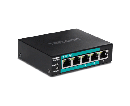 Switch 4 porturi fast ethernet long range 250m poe+ 60w'1 port fast ethernet - trendnet te-fp051