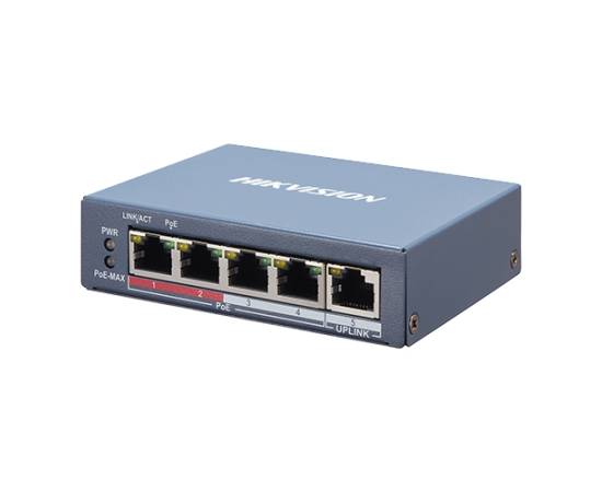 Switch 4 porturi poe, 1 port uplink rj45, smart management - hikvision ds-3e1105p-ei, 4 image