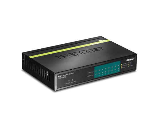 Switch 8 porturi gigabit poe/poe+ 123w - trendnet tpe-tg80g