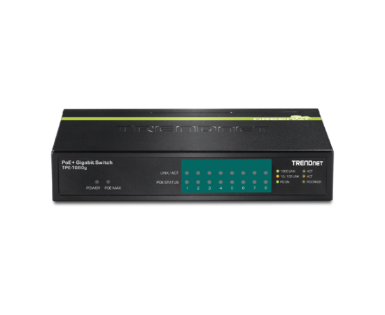 Switch 8 porturi gigabit poe/poe+ 123w - trendnet tpe-tg80g, 2 image