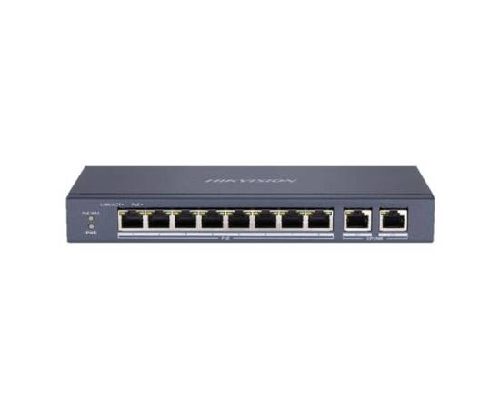 Switchswitch 8 porturi poe'2 porturi uplink rj45 gigabit - hikvision ds-3e0310p-e-m, 4 image