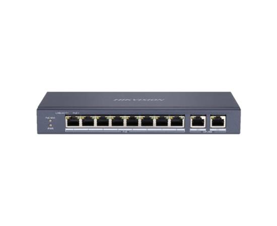 Switchswitch 8 porturi poe'2 porturi uplink rj45 gigabit - hikvision ds-3e0310p-e-m, 2 image