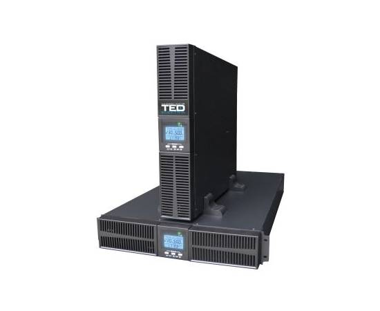 Ups 1000va rackabil 2u, online, dubla conversie, management, 1 schuko + 2 iec, globstar a0114966