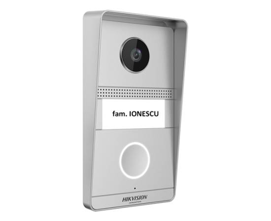 Kit videointerfon analogic 7inch, camera 2mp, conectare 2 fire - hikvision ds-kis101-p(s), 3 image