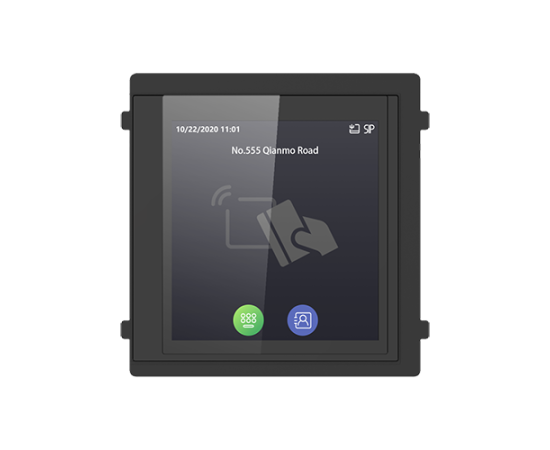 Modul afisaj ips touch screen, 4 inch,  pentru interfon modular - hikvision ds-kd-tdm