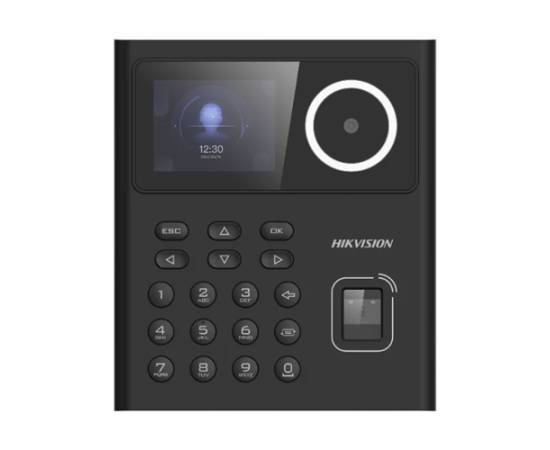 Terminal standalone control acces cu recunoastere faciala, amprenta, card mifare si pin, camera 2mp, ecran lcd color 2.4 inch - hikvision - ds-k1t320mfwx, 2 image