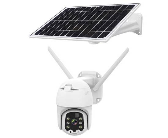 Camera rotativa cu panou solar wifi 2mp ir 30m microfon sim difuzor card kruger&matz connect c100 - km2214