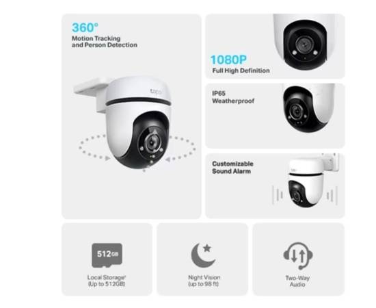 Camera supraveghere wifi ip smart tp-link tapo 2mp ir 30m microfon difuzor pan/tilt - tapo c500, 2 image