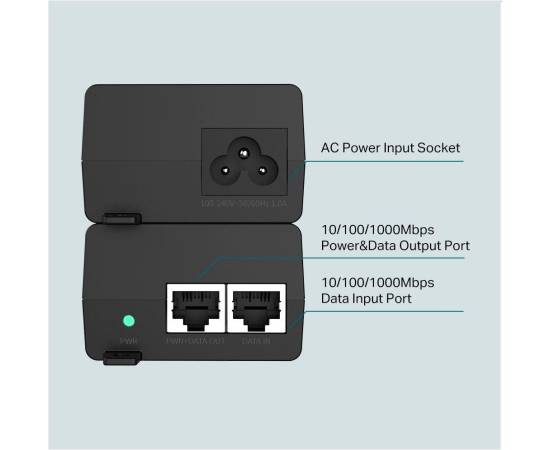 Injector tp-link poe+ 2 porturi 30w - tl-poe160s, 3 image